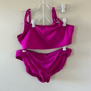 Athleta Bikini Swimsuit, Size Large, Pink